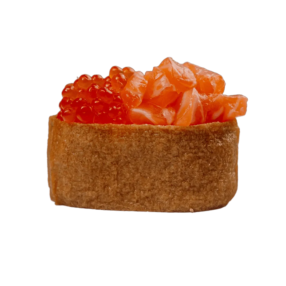Инари лосось и красная икра