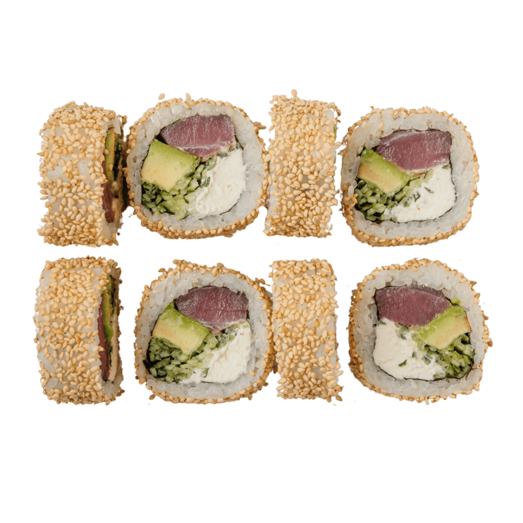 Филадельфия в кунжуте с тунцем