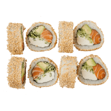 Филадельфия в кунжуте с лососем