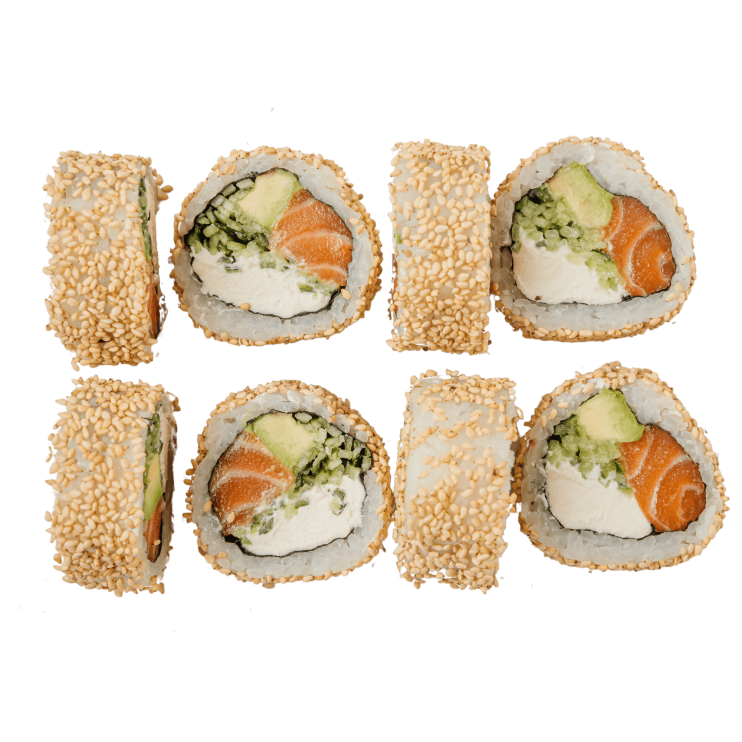 Филадельфия в кунжуте с лососем