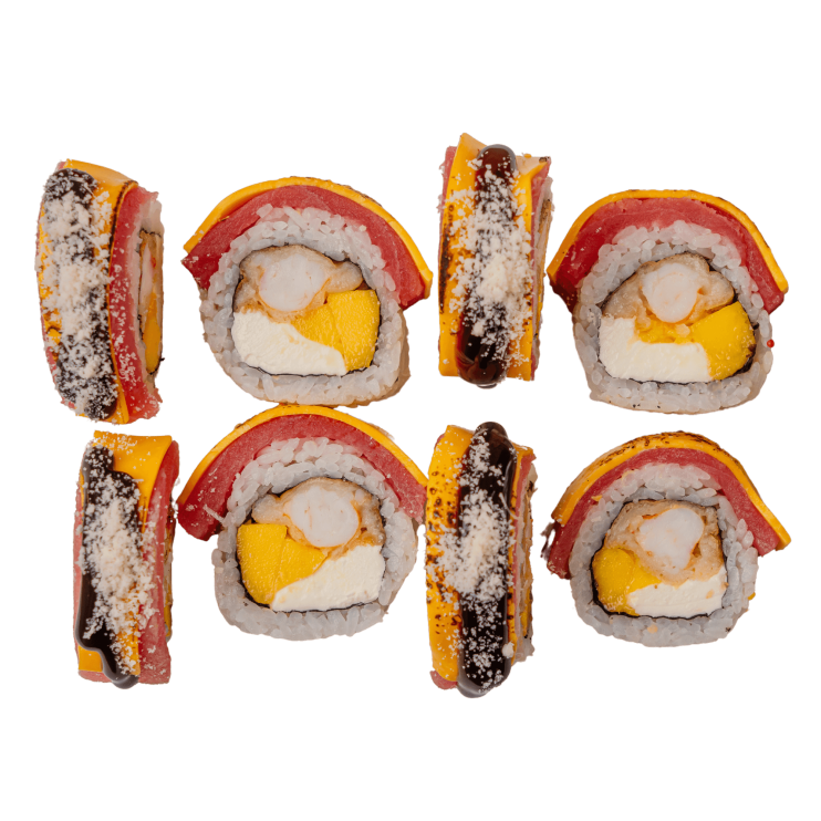 Сырный ролл с тунцем и креветкой темпура