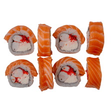 Филадельфия с лососем и креветкой