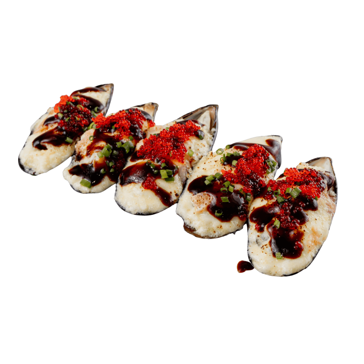 Мидии с креветкой